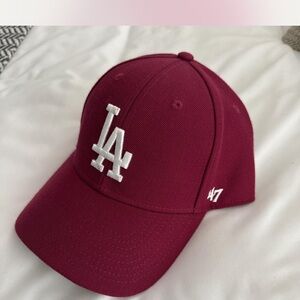 Maroon LA Baseball Cap